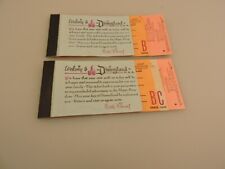 (2) Vintage Walt Disneyland used ticket booklets picture