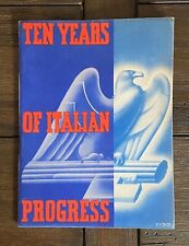 WW2 1933 FASCIST ITALIAN PUBLICITY TOURISM BOOKLET IN ENGLISH Mint Rare picture