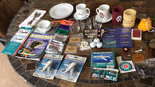 large lot of America West Airline pieces plates, bowl, cups,key chains ear phone picture
