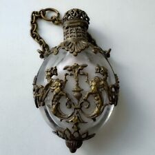 Fine Antique Victorian Royal Crest Vinaigrette Perfume Bottle Pendant picture