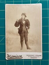 Theatrical Cabinet card photo image - actress dressed as man - 1896 picture