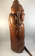 Wood Drum Figurine Bali Handmade Buddhist Wooden Instrument picture