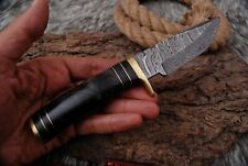 Handmade HAND FORGED DAMASCUS STEEL Hunting KNIFE Fix Blade Knife+sheath tx1745 picture