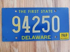 1969 Delaware License Plate-Riveted Numbers picture