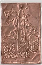 Vintage Postcard Copper Plated Ponce De Leon Inlet Lighthouse Daytona Beach,FL picture