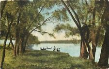 Rockford Illinois~Rock River~Boating Party~1910 Postcard picture