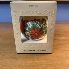 1980 Hallmark Christmas Ornament MOTHER Unbreakable Satin Ball NOS Tree-Trimmer picture