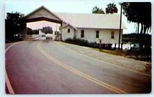 ASTOR, FL Florida ~ COVERED BRIDGE~ ST. JOHN'S RIVER c1960s Lake County Postcard picture