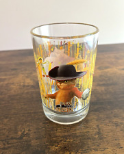 VINTAGE 2010 NEW PUSS IN BOOTS McDonalds Collectible Heavy Beverage Glasses picture