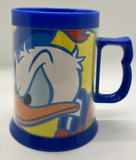 Vintage Disney Thermo-Serv Plastic Mug Cup Donald Duck Angry Face blue picture