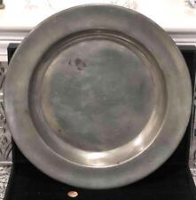 Antique American Pewter Charger, 13