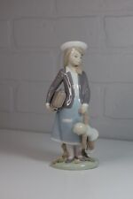 Lladro #5218 Autumn Otono Infantil Girl Holding Doll & Purse Bag with Box School picture