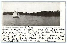 1906 On Lake Alice Yacht Scene Fergus Falls Minnesota MN Posted Vintage Postcard picture