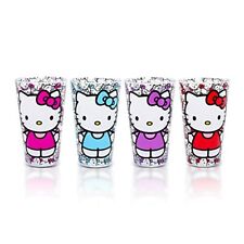 Sanrio Hello Kitty Colorful Outfits 16-Ounce Pint Glasses | Set of 4 picture