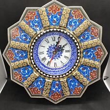 Luxury Khatam Persian Clock Handcrafted Flowers And Birds picture