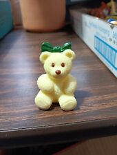 1998 Mattel Bear With Green Bow Figurine Christmas Edition picture