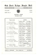 1953 Masonic Oak Park Lodge Jingle Bell Vol XXXVII No 6 Illinois picture