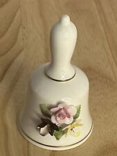 Coalport Decorative Bell Bone China The Danbury Mint 3D Flowers England Vintage picture