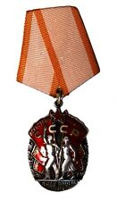 Authentic USSR Soviet Russian Order Of The Badge Of Honor Rare Flat Back #134 picture
