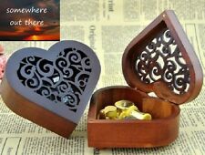Heart Wood Wind Up Music Box  :SOMEWHERE OUT THERE picture