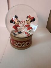 Disney Store 2020 Snow Globe Christmas Holiday Santa Claus Mickey and Minnie  picture