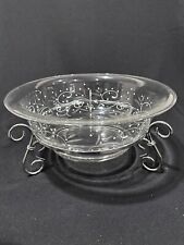 Partylite White Radiance 3-Wick Holder Glass Bowl P8215G w/stand picture