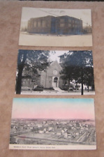 Spencer IA Iowa Postcards Lot Town Birdseye Catholic Church High School RPPC's picture