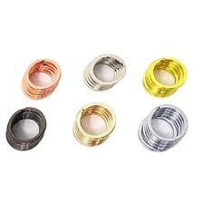 30Pcs Flat Key Chain Ring Metal Split Keychain Rings Flat O Rings for Car Hom... picture