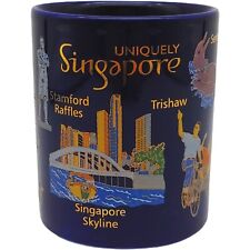 Singapore Souvenir Coffee Mug - 10oz Marina Bay Resort Flyer Sentosa Merlion picture