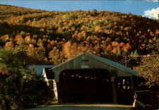 Vermont Waitsfield Village Covered Bridge fall foliage ~ unused postcard sku627 picture