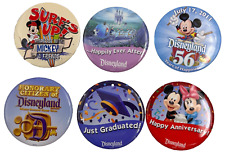 Lot of 6 Disneyland Park Disney Buttons Just Graduated Honorary Citizen Rare picture