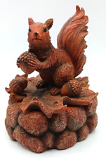 Miles Kimball Squirrel with Acorns Trinket Box Figurine  picture