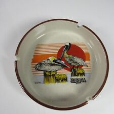 Vintage Florida Pelicans Souvenir Ceramic Ashtray picture