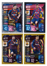 2019-20 x4 Topps Match Attax UCL Lionel Messi MVP Hat Trick Hero Record Holders picture
