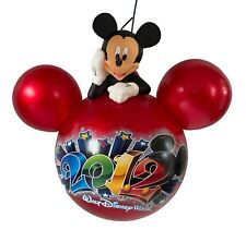 Walt Disney World 2012 Mickey Mouse Christmas Ornament Red Iconic Ears HTF picture