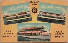 c1950s MIAMI Florida Linen Postcard 