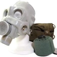 Vintage Bulgarian New Gas Mask PMG + filter + bag, White, Bulgarian Gas Mask picture