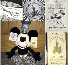 LIMITED EDITION 310/1918 MICKEY MOUSE IN STEAMBOAT WILLIE SOFT TOY DISNEYLAND picture