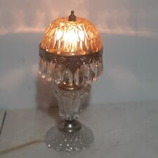 Vintage Michelotti Lamp Crystal Boudoir Parlor Light 10” 18 Prisms TESTED WORKS picture