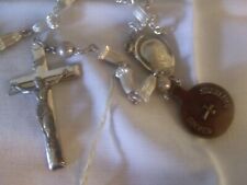 STUNNING RARE VINTAGE STERLING SILVER WEDDING BELL ROSARY BY CREED ORIGINAL TAG picture