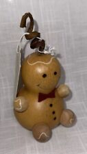 NWT Meadowbrooke Gourds Gingerbread Man Red Bow Tie Ornament picture