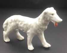Vintage Whippet Racing Dog White Ceramic Figurine Marked Japan picture