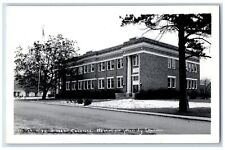 Colville Washington WA Postcard RPPC Photo High School Building Campus c1940's picture
