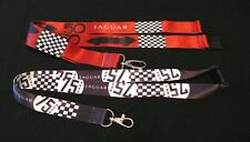 TWO Genuine JAGUAR E-TYPE 50th & 75th Anniversary Chequered Flag Lanyards XJ XK picture