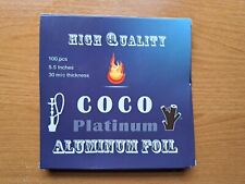 COCO Aluminum Foil High Quality PLATINUM 100pcs 30mic thick 5.5 in picture