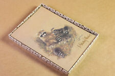 Vintage J. SHARKEY THOMAS Racoon Print Cards 4 cards, 2 Designs picture