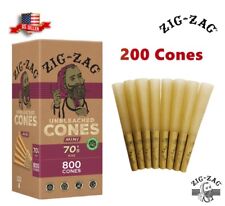 Zig-Zag® Unbleached Paper Cones 70mm Minis Size 200 Pack US Shipping picture