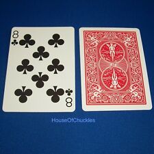 One Way Forcing Deck Eight of Clubs, Red Bicycle Card Magic Trick, 1-Way, 8-C picture