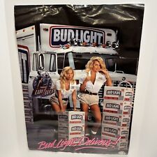 1991 BUD LIGHT DELIVERS PrOmo Poster BEER BREWERY ANHEUSER BUSCH 28.5x20.5 picture