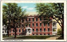 1923 Mercy Hospital Janesville Wisconsin WI Medical Building Posted Postcard picture